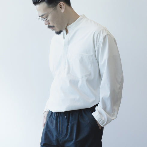 whitex bandcolor pullover shirt