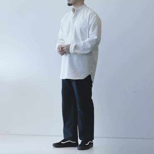 whitex bandcolor pullover shirt