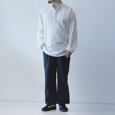 whitex bandcolor pullover shirt